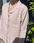 Bolney Mauve Mist Wide Leg Linen Pyjamas