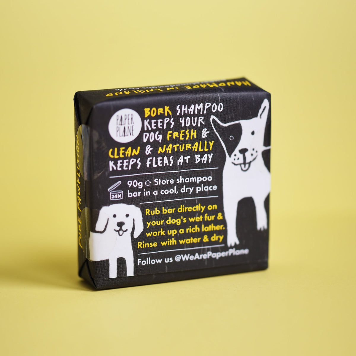Bork Solid Dog Shampoo Bar - 100% Natural, Vegan &amp; Palm oil-free