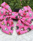 Signature Pink Chihuahua Print Exclusive Small Sailor Bow by My Chi and Me