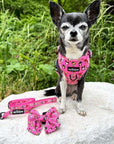 Signature Pink Chihuahua Print Exclusive Small Sailor Bow by My Chi and Me