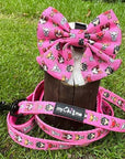 Signature Pink Chihuahua Print Exclusive Small Sailor Bow by My Chi and Me