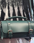 Handmade Leather Bowler Bag - Pine