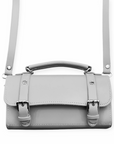 Handmade Leather Bowler Bag - Ghost Grey
