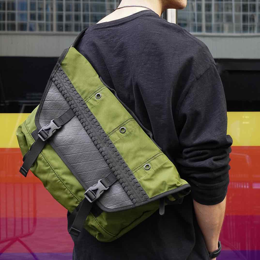 Bradley Upcycled Water Resistant Bike Messenger Bag-2