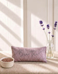 Breathe Embroidered Linen and Lavender Eye Pillow