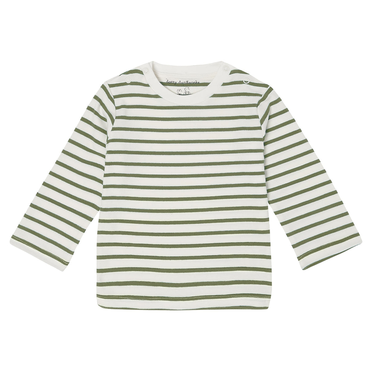 Khaki Breton Stripe Top