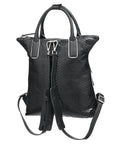 Black Python Print Leather Backpack - Brix and Bailey® - Contemporary Bag, Watch and Accessory Brand