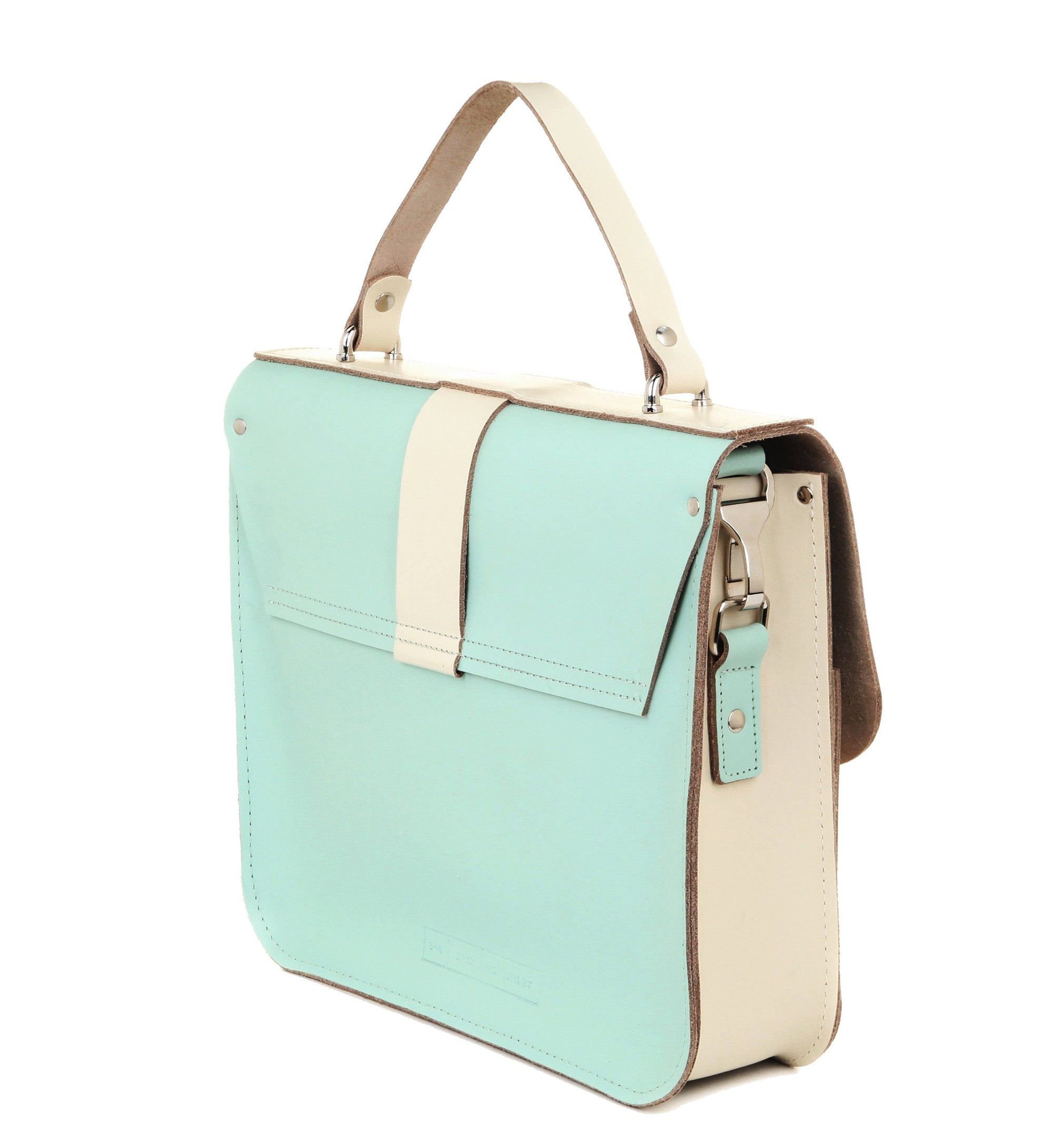 NEW Duckegg and Ivory Two Tone Satchel