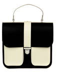 NEW Black and Ivory Two Tone Satchel