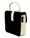 NEW Black and Ivory Two Tone Satchel