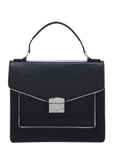Black Piñatex™ Leather Piped Leather Handbag  Brix and Bailey