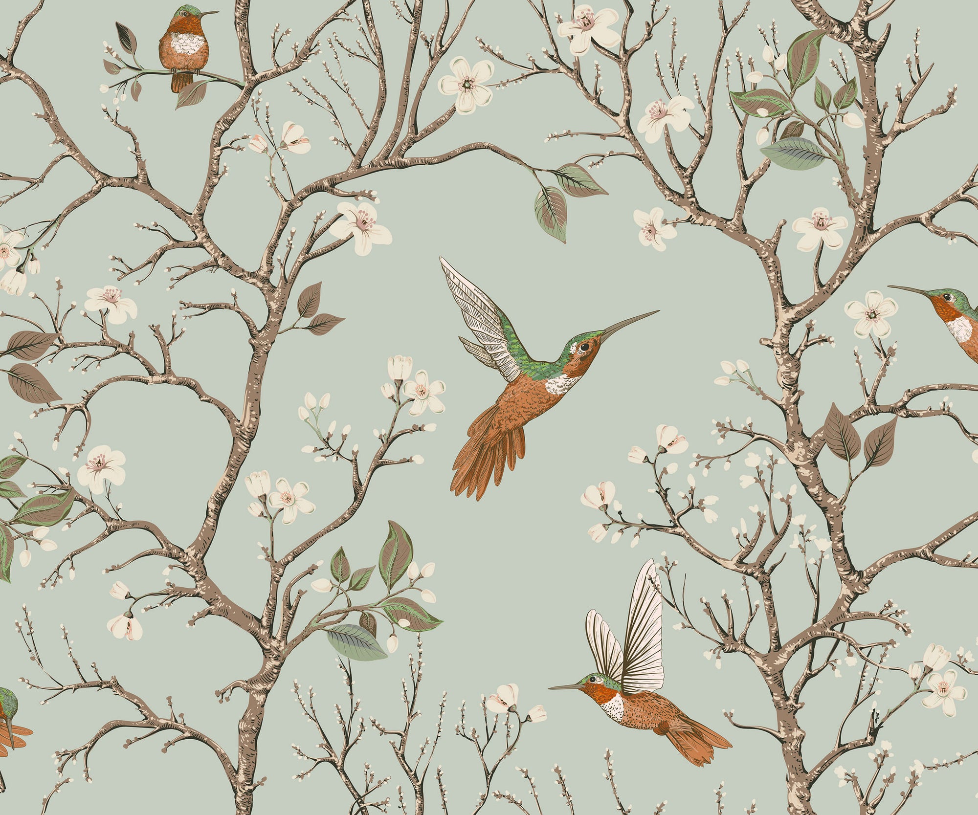 Bronte Bird and Branch Wallpaper