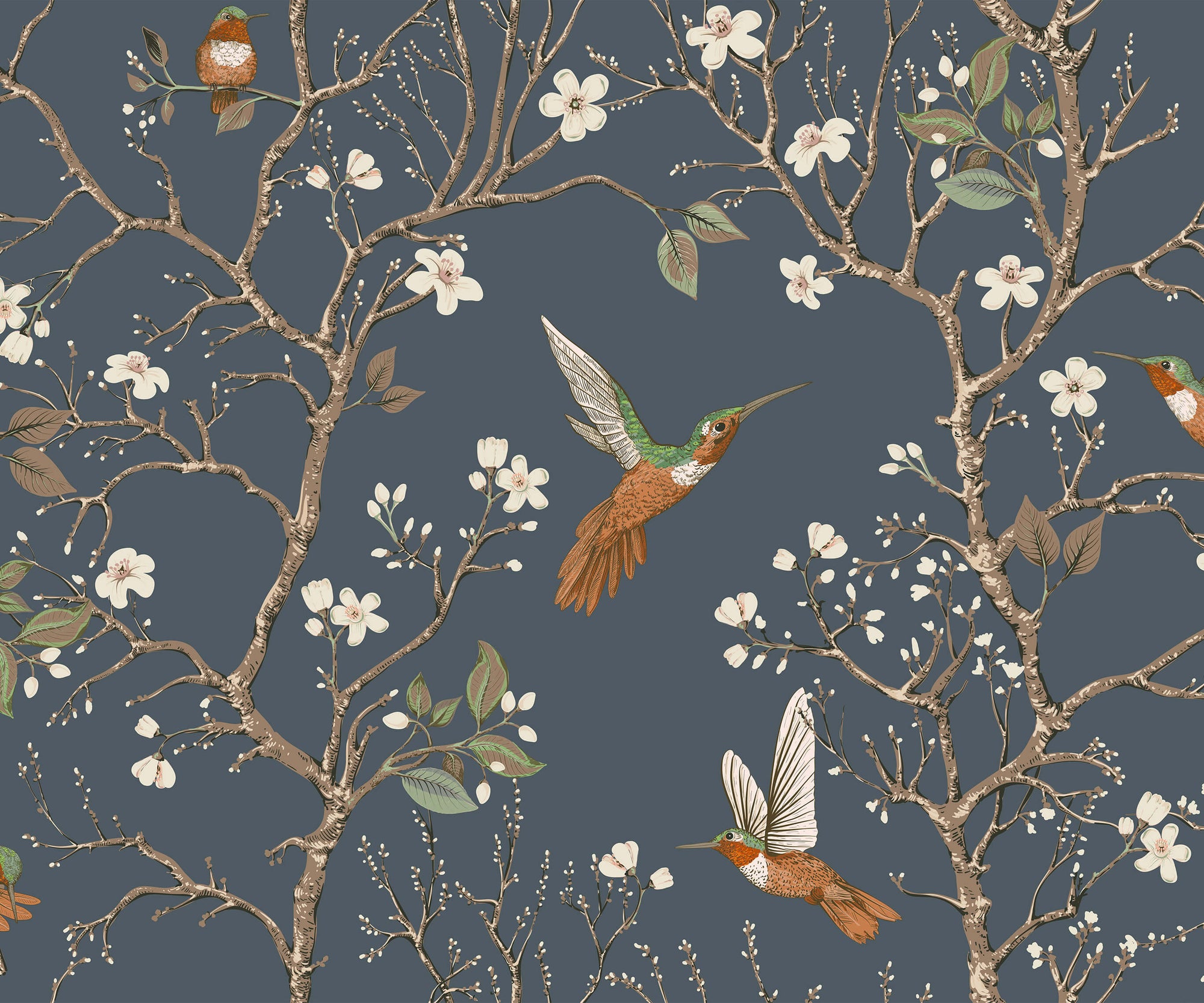Bronte Bird and Branch Wallpaper