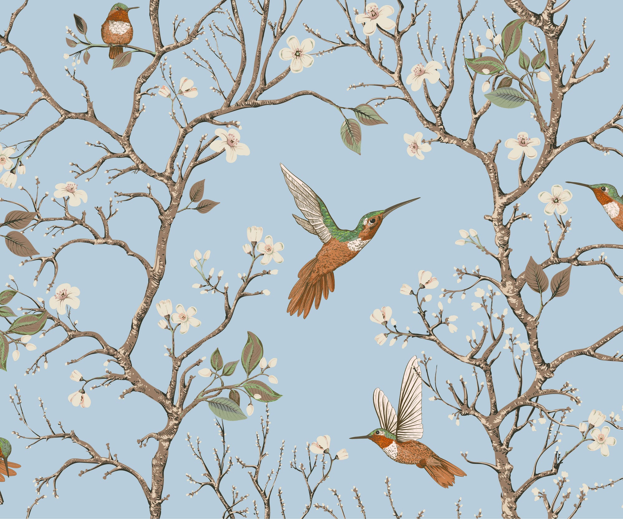 Bronte Bird and Branch Wallpaper