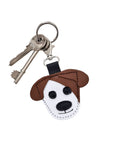 Cute Dog Bag Charm - Chestnut