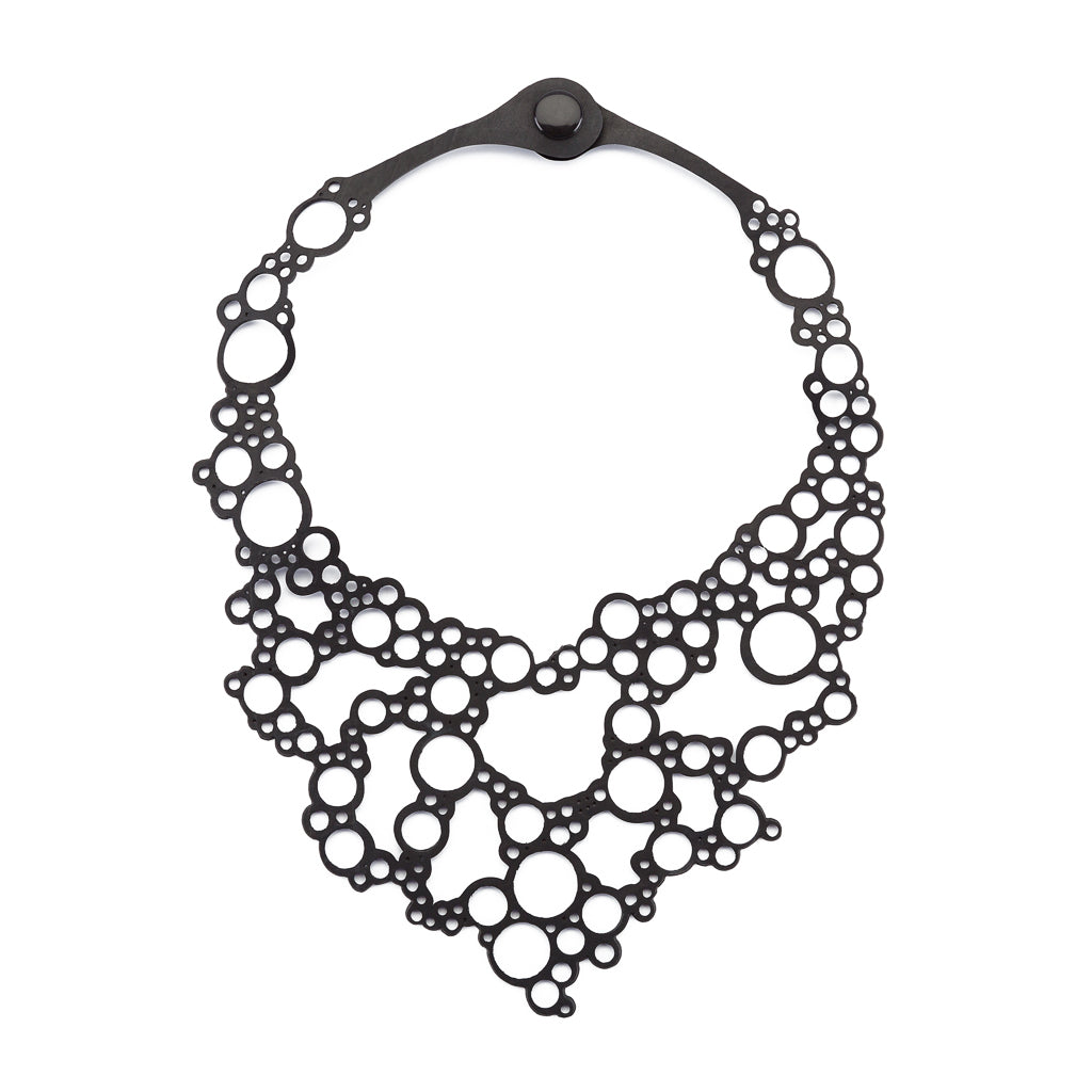 Bubbles Recycled Rubber Necklace-2