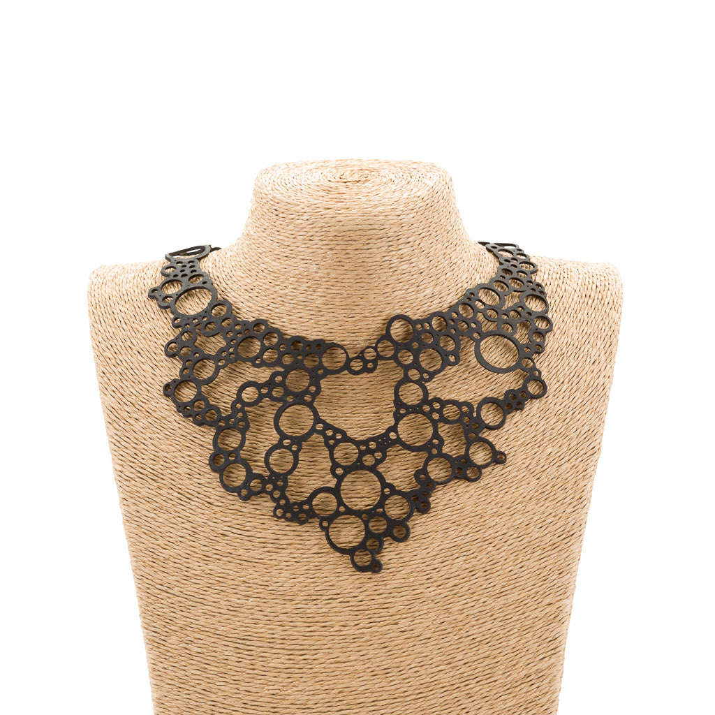 Bubbles Recycled Rubber Necklace-1