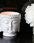 White Buddha Candle