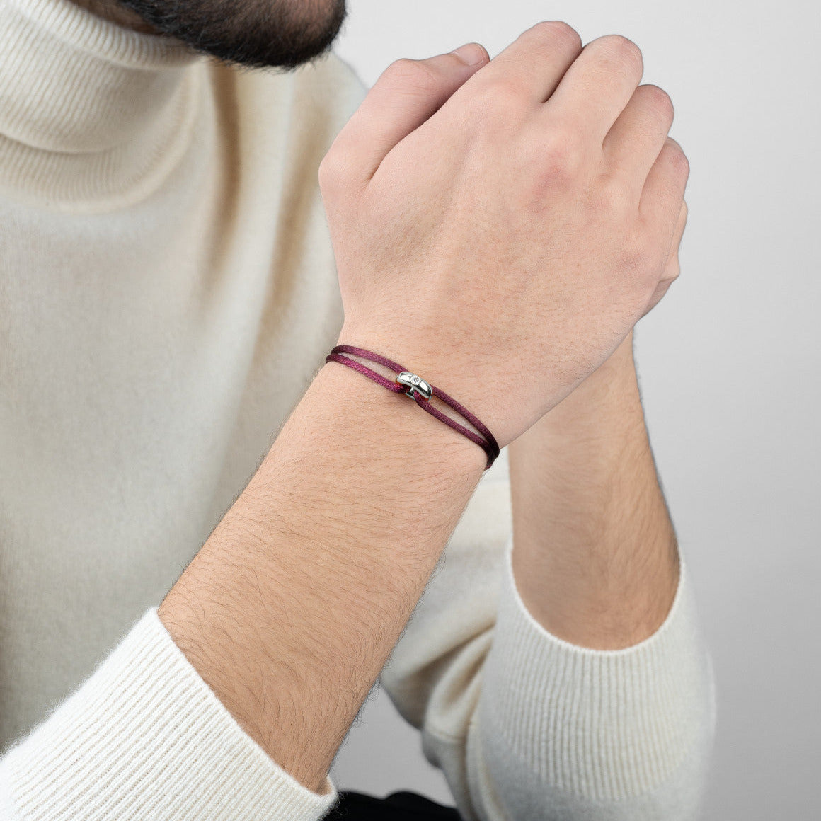 Silver Soho Diamond Cord Bracelet