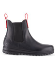 Busby Women's Winter Chelsea Boot, Black Leather