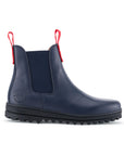 Busby Women's Winter Chelsea Boot, Navy Blue Leather