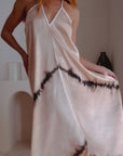 Silk Halter Dress in Shibori