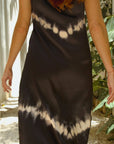 Andromeda Silk Dress in Black Shibori