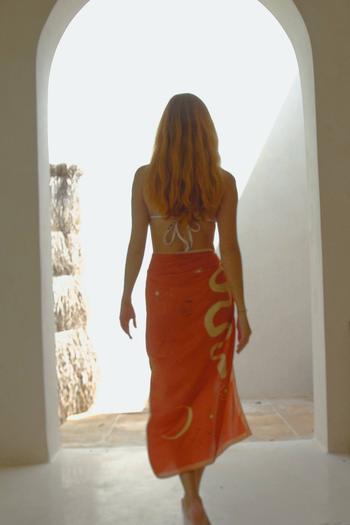 Cosmic Silk Beach Wrap Scarf in Mystic