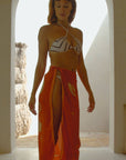 Cosmic Silk Beach Wrap Scarf in Mystic
