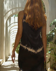 Vela Silk Dress in Black Shibori