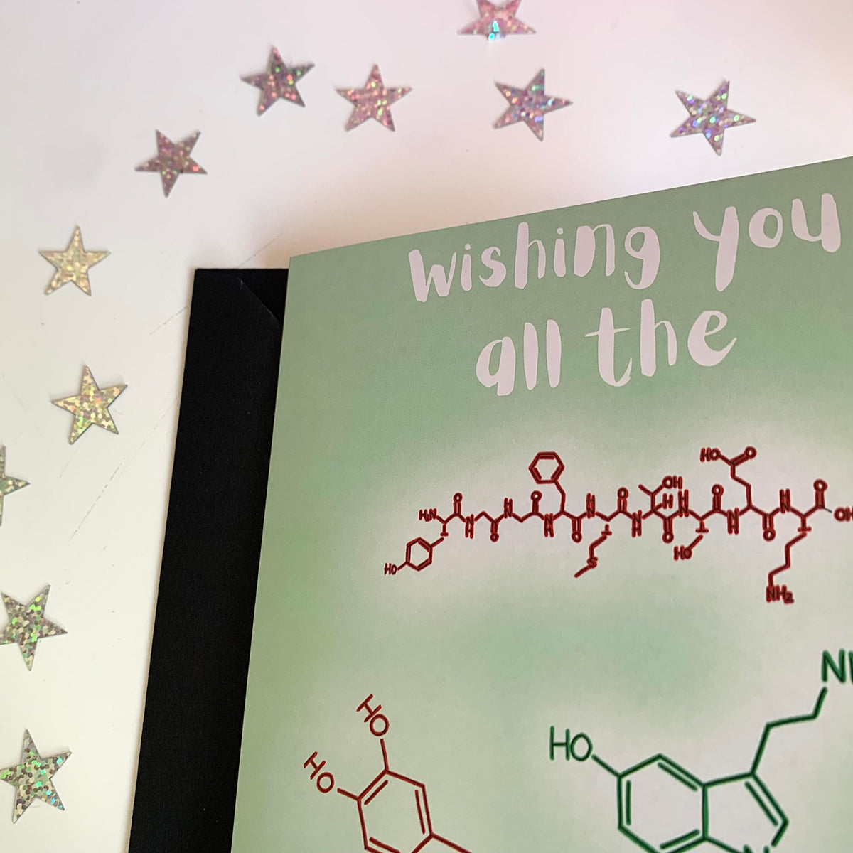 Wishing you all the festive feels chemistry card