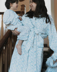 Paisley Blue Muslin Dressing Gown