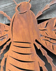 Large Rusty Metal Bee Garden Decoration