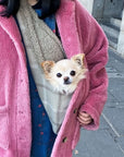 Handcrafted, luxury puppy/small dog carrier/sling
