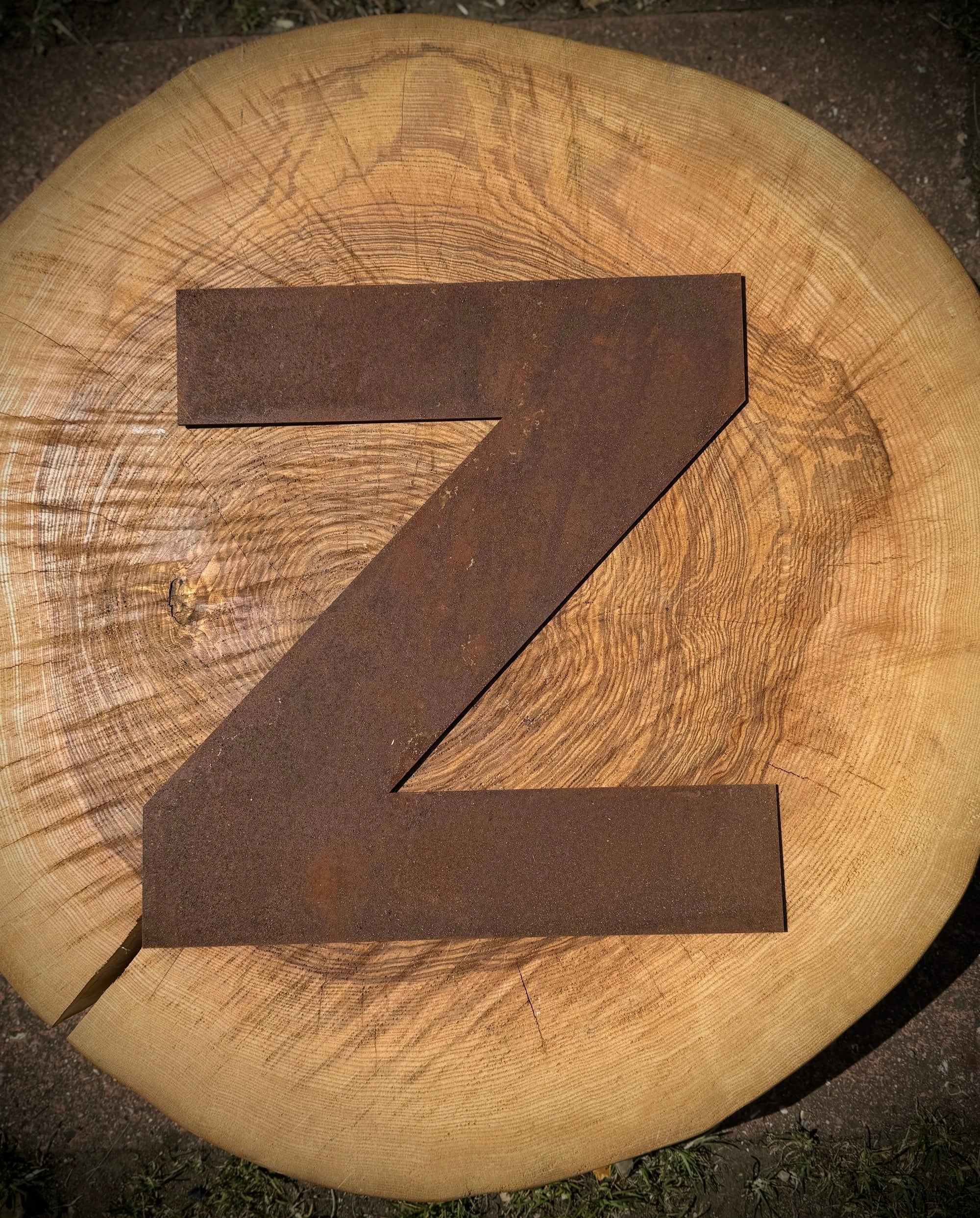 12″ Rusty Fat Font Metal Letters For The Home And Garden A–Z &amp; 0–9