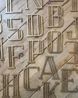 Gold Art Deco Metal Alphabet Letters – 5” or 12” Decorative Lettering A–Z