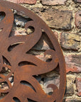 Rusty Metal Sun Garden Fence Decoration