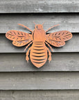 Large Rusty Metal Bee Garden Decoration