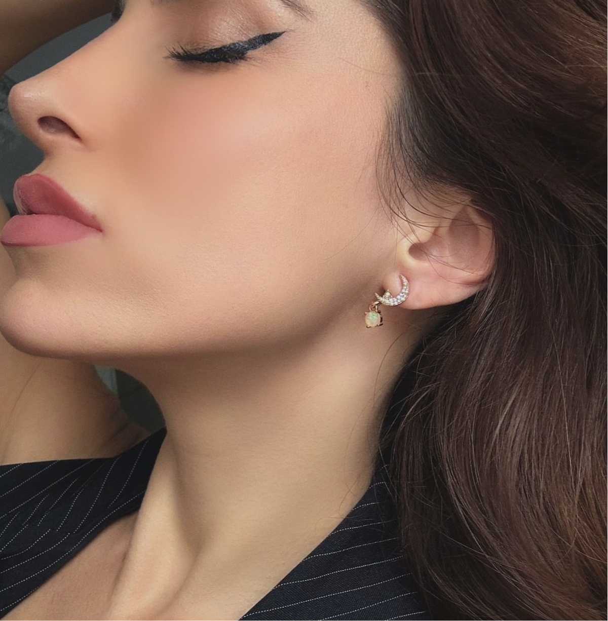 Andromeda Moon and Star Mismatched Earrings