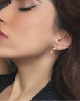 Andromeda Moon and Star Mismatched Earrings