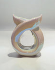 Crossover Ceramic Tea Light Wax Burner/Melter - White Iridescent
