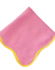 Pink and Yellow Scalloped Napkin