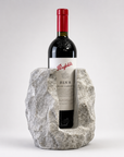 Solid Marble Wine Bottle Holder | Handcrafted Stone Wine Cooler