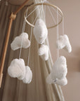 Handmade Boucle clouds white-2