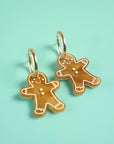 Gingerbread Man Hoop Earrings