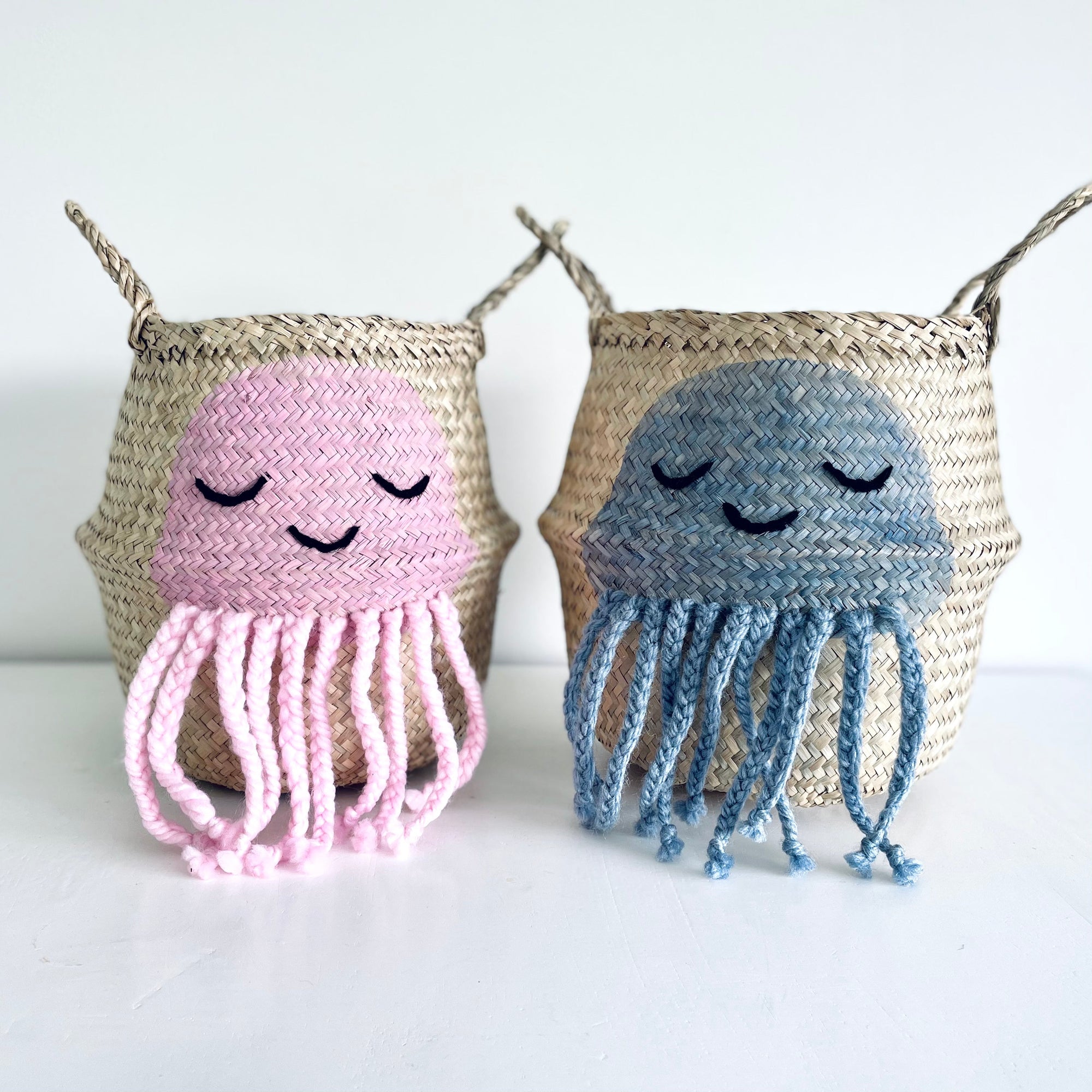 Blue Jellyfish Basket - Small