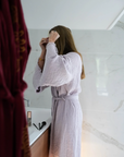 The Lilac Cloud Organic Cotton Robe: Long