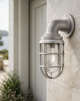 Beachamwell Raw Cast Swan Neck Wall Light - IP65