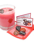 Root Chakra Healing Crystal & Candle Combination Pack