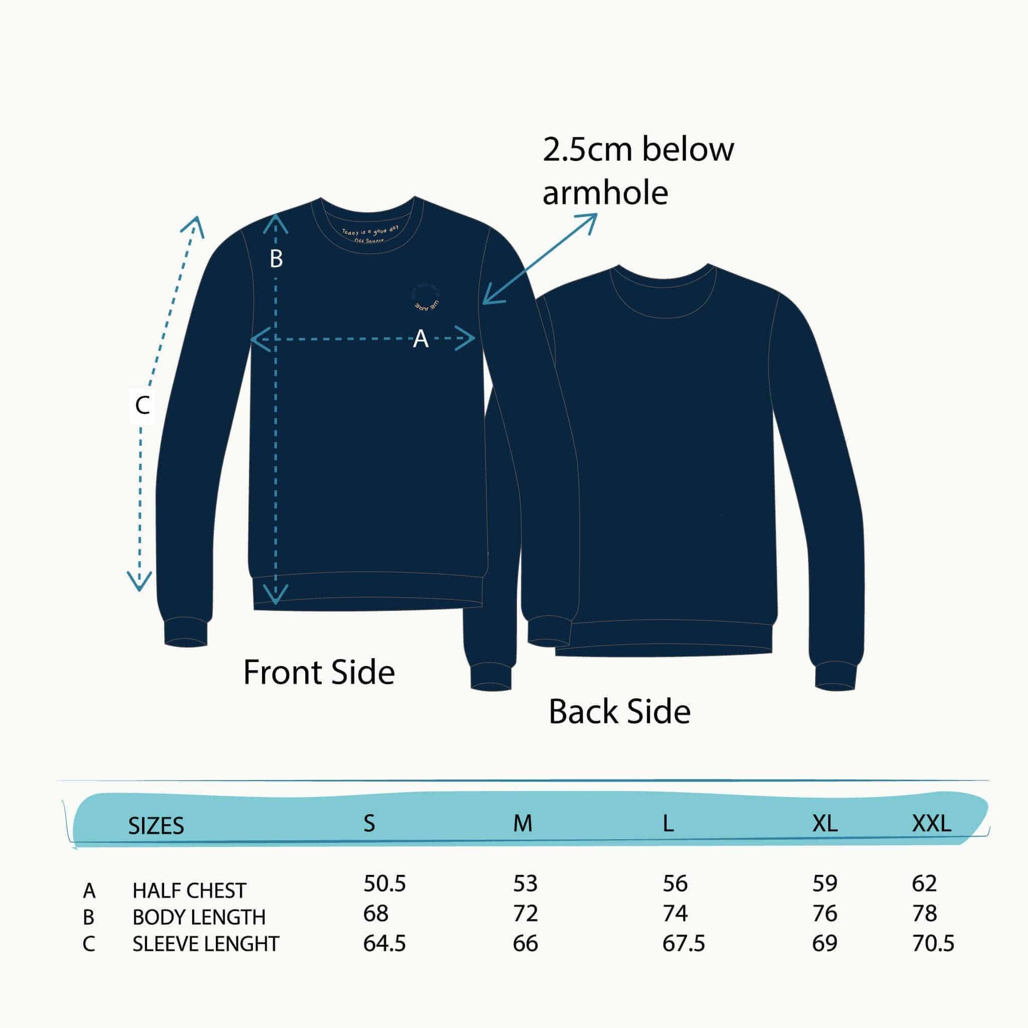 Unisex Sweater with Off Square Round Logo Basic